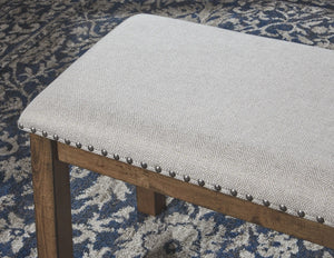 Moriville - Upholstered Bench - Beige - Best Buy Furniture
