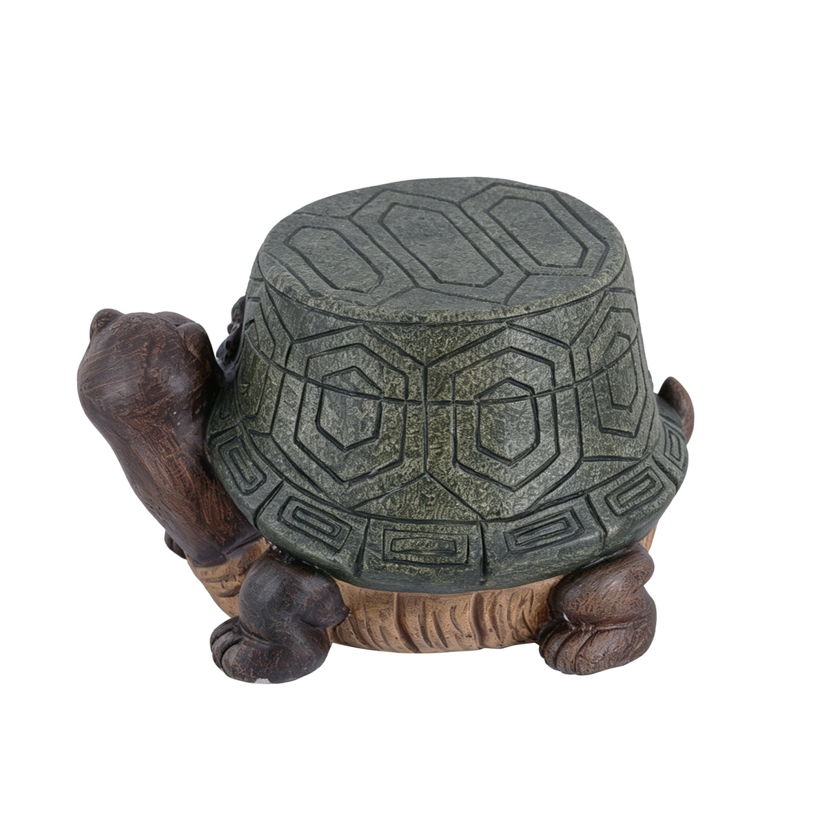 Turtle Garden Statue Stool with Whimsical Design - Multi-Color