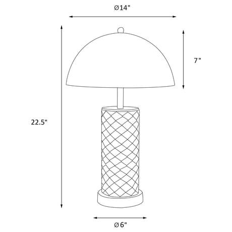 Mantova - Dome Quilted Lamp (Set of 2) - Black