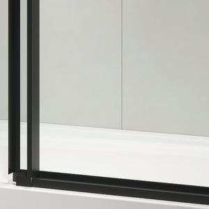 60" W x 76" H Sliding Frameless Shower Door in Matte