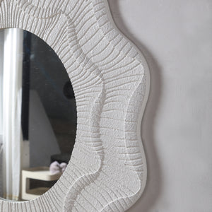 31.5 Inch Wavy Flower Wall Mirror