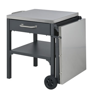 Foldable Outdoor Kitchen Cart With Storage For Patio