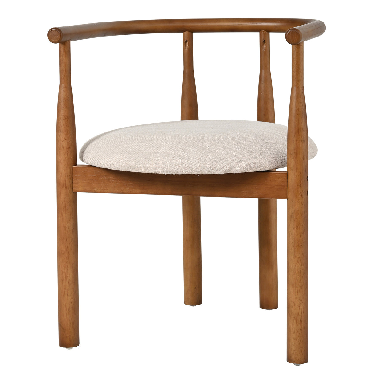 7 Pieces Modern Oval Dining Set, Rustic Farmhouse Solid Wood