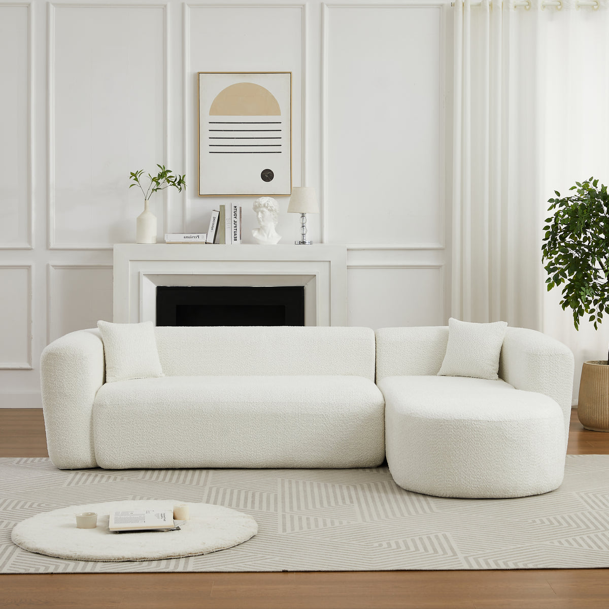 109.4" Modular Sectional Sofa in Beige