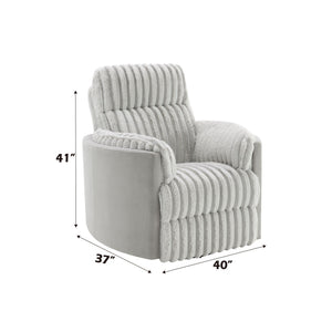 Emee - Corduroy Glider Recliner With Swivel - Gray - Best Buy Furniture