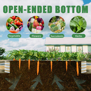 Heavy Duty Galvanized Raised Garden Bed Kit For Vegetables, Flowers & Herbs