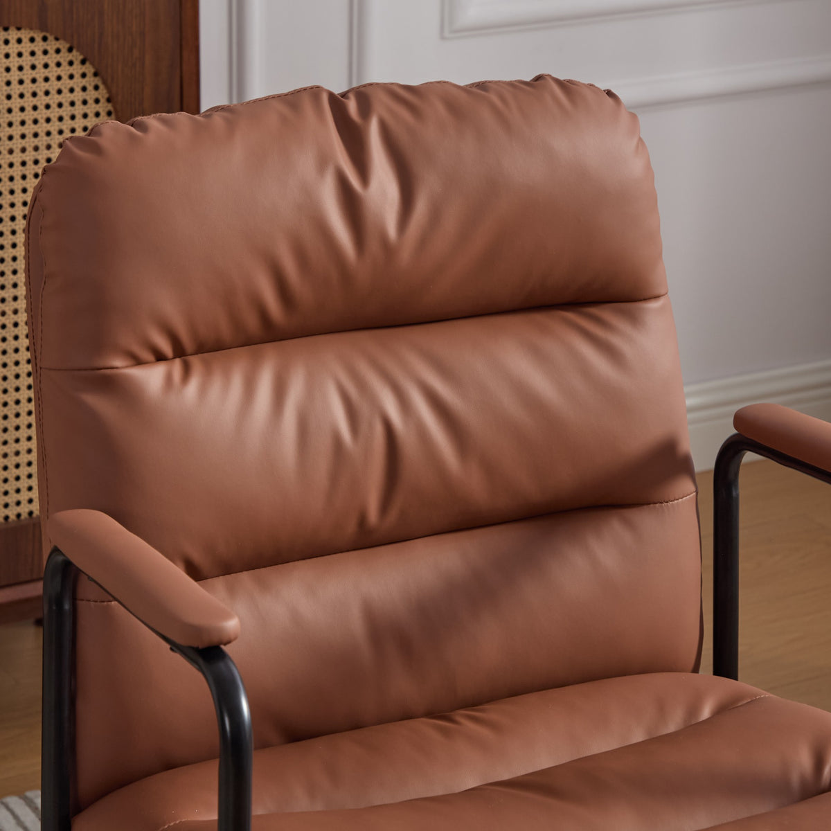 Mid Back Home Office Desk Task Chair with Wheels and Arms