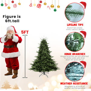 Full-Shaped 7.5FT Christmas Tree with 2441 Tips