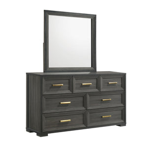 Colorado - Square Mirror (Dresser Not Included) - Charcoal