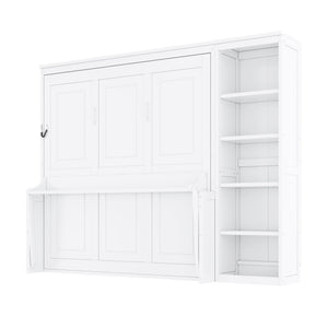 Sturdy Murphy Bed With Desk And Bookshelf