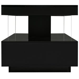 LED Coffee Table With 2 Drawers And Display Shelves