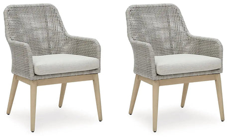 Seton Creek - Arm Chair With Cushion (Set of 2) - Gray - Best Buy Furniture