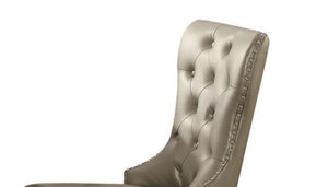 Kacela - Synthetic Leather Side Chair (Set of 2) - Champagne - Best Buy Furniture
