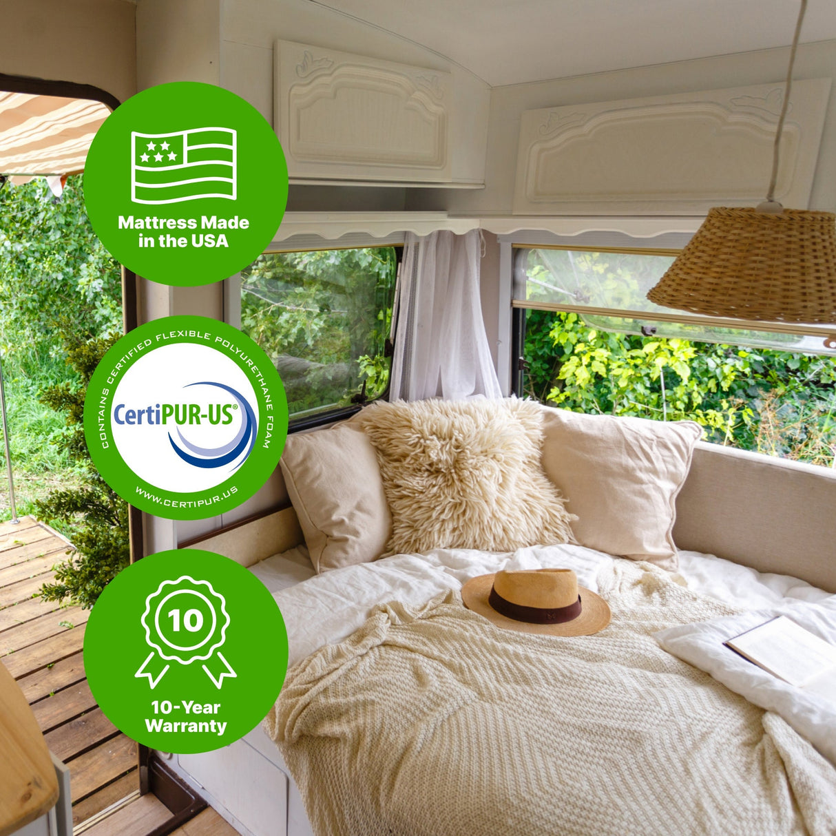 Ghostbed hybrid rv mattress profile