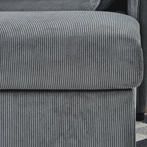 Comfy Oversized Chaise Lounge Chair With Ottoman And Storage