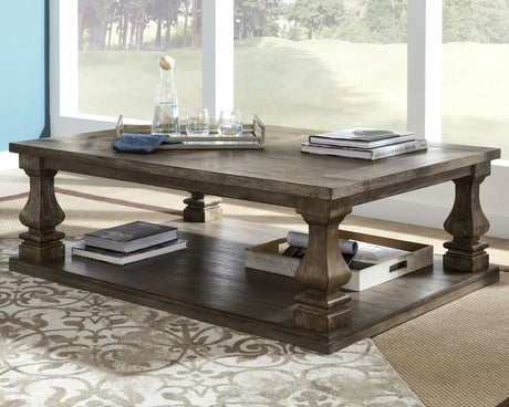 Johnelle - Rectangular Cocktail Table - Gray