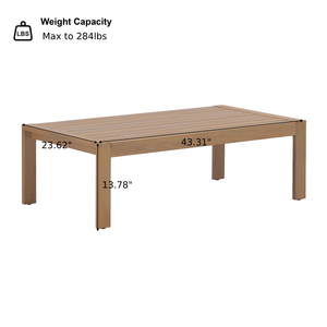 4-Piece Teak Finish Acacia Wood Outdoor Patio Set