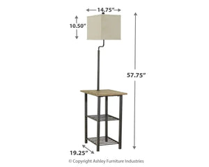 Shianne - Metal Tray Lamp - Black - Best Buy Furniture