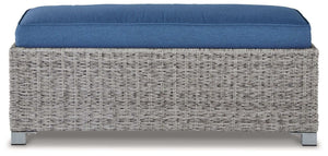 Naples Beach - Bench with Cushion - Light Gray - Best Buy Furniture