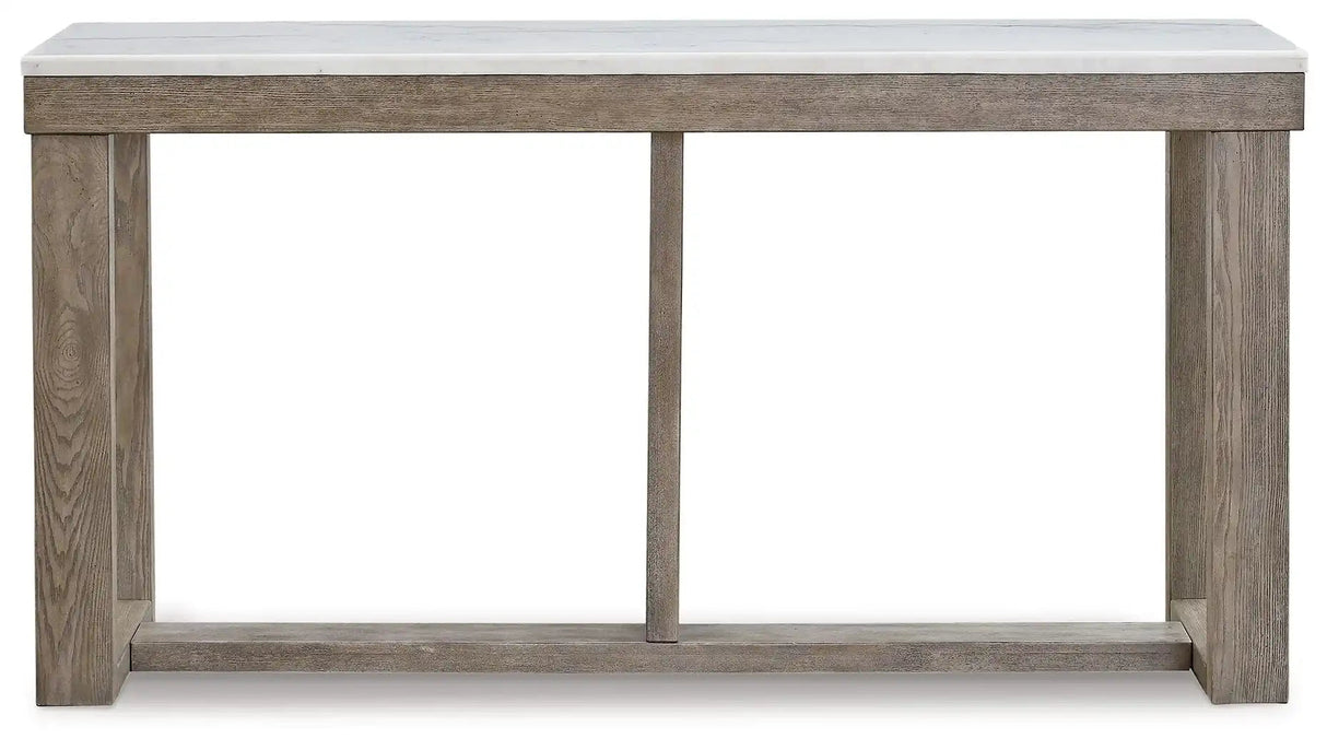 Loyaska - Sofa Table - Brown / Ivory - Best Buy Furniture
