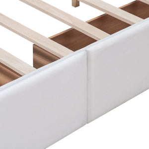 Upholstered Platform Bed With Classic Headboard And Drawers, No Box Spring Needed