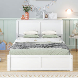 Storage Platform Bed With Pull Out Shelves And Trundle