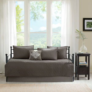 6 Piece Reversible Daybed Cover Set Dark