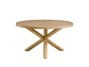 Kasem - Round Dining Table - Oak - Best Buy Furniture