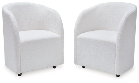 Rowanbeck - Dining Upholstered Arm Chair (Set of 2) - Ivory - Best Buy Furniture