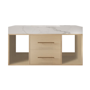 39.4" Floating Bathroom Vanity with Ceramic Sink