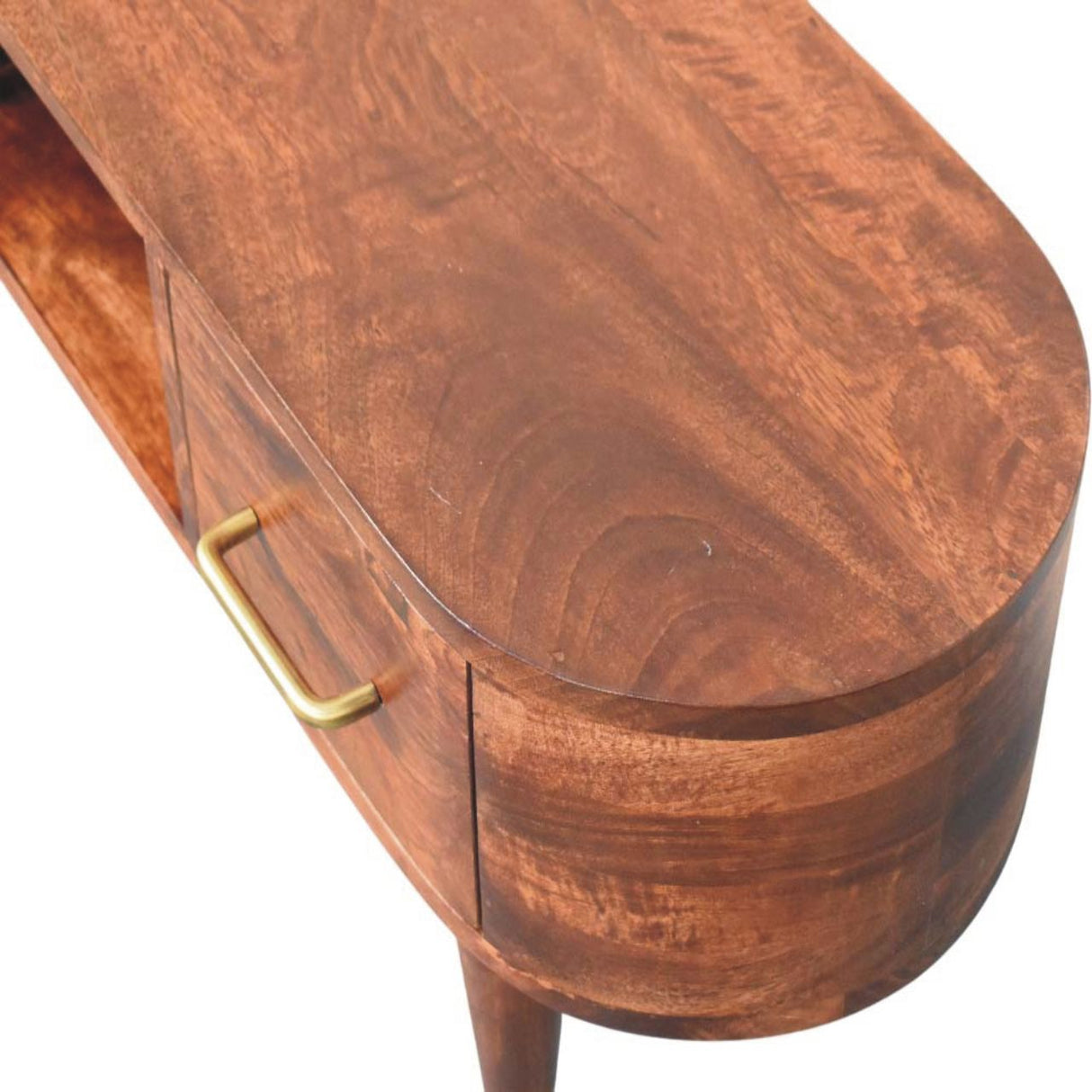 Solid Wood Two-Drawer Open-Slot Media Unit