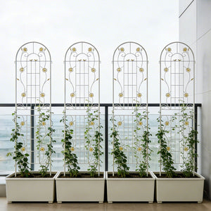 Metal Garden Trellis Rustproof Trellis For Climbing Plant Outdoor Flower Support