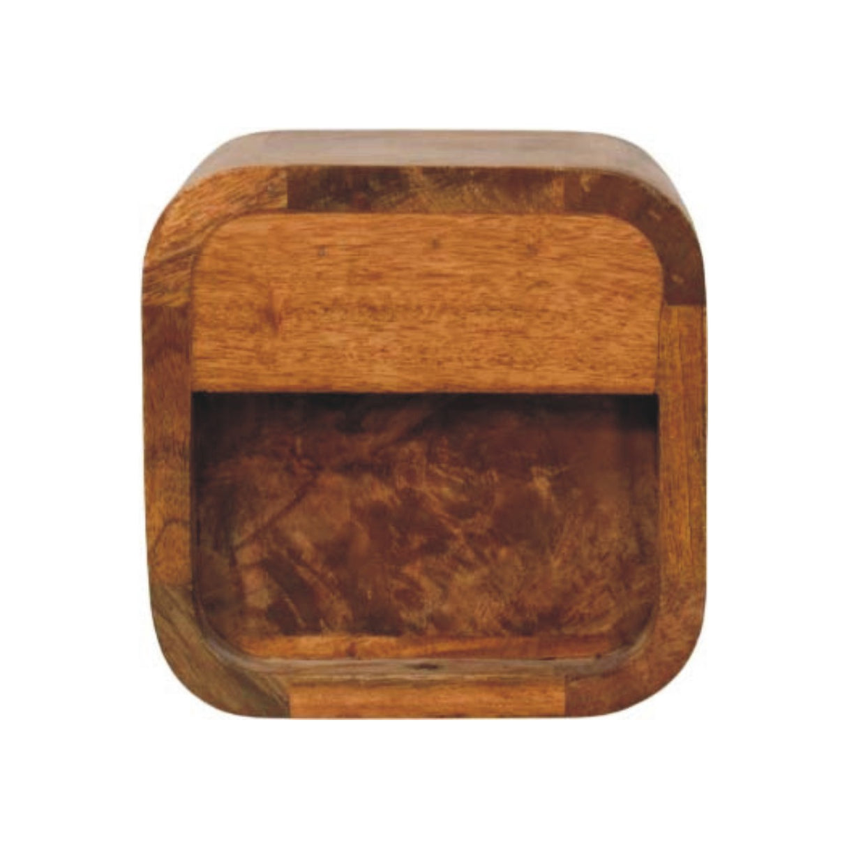 Solid Wood Curved Wall Mounted Bedside Table