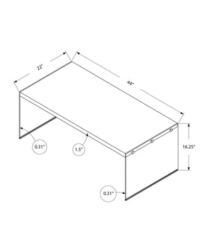 Coffee Table Rectangular For Living Room Clear Tempered Glass - Best Buy Furniture
