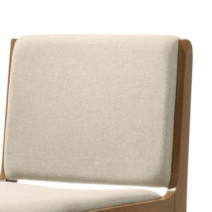 Contemporary Dining Chair Set Upholstered Fabric With Rubberwood Frame