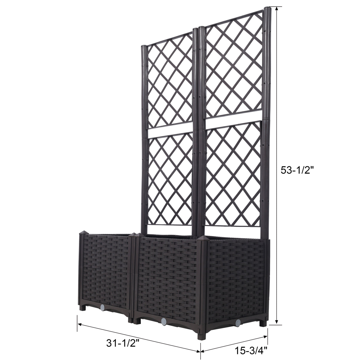 Poly Rattan Garden Planter