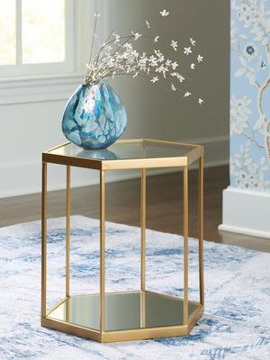 Veerwick - Accent Cocktail Table - Gold Finish - Best Buy Furniture