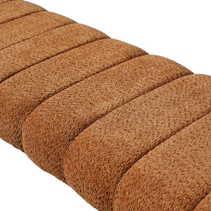 63-Inch Modern Minimalist Multi-Functional Boucle Bench in Orange