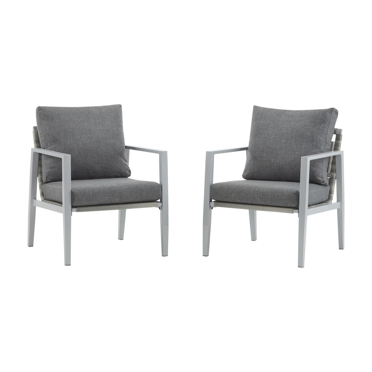 Modern Lounge Chair With Rope Accents And Cushions - Best Buy Furniture