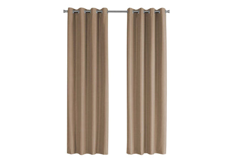 2 Pieces Set, Curtain Panel, Room Darkening, Grommet, Contemporary & Modern - Best Buy Furniture