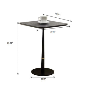 Modern Square Coffee Table And Computer Desk - Black / Gold