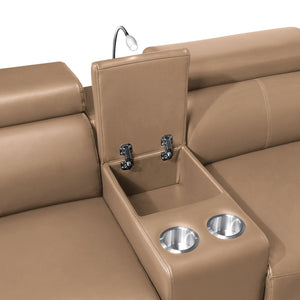 Nova - Sectional With Bluetooth Speaker, LED And Lifting Wine Cabinet