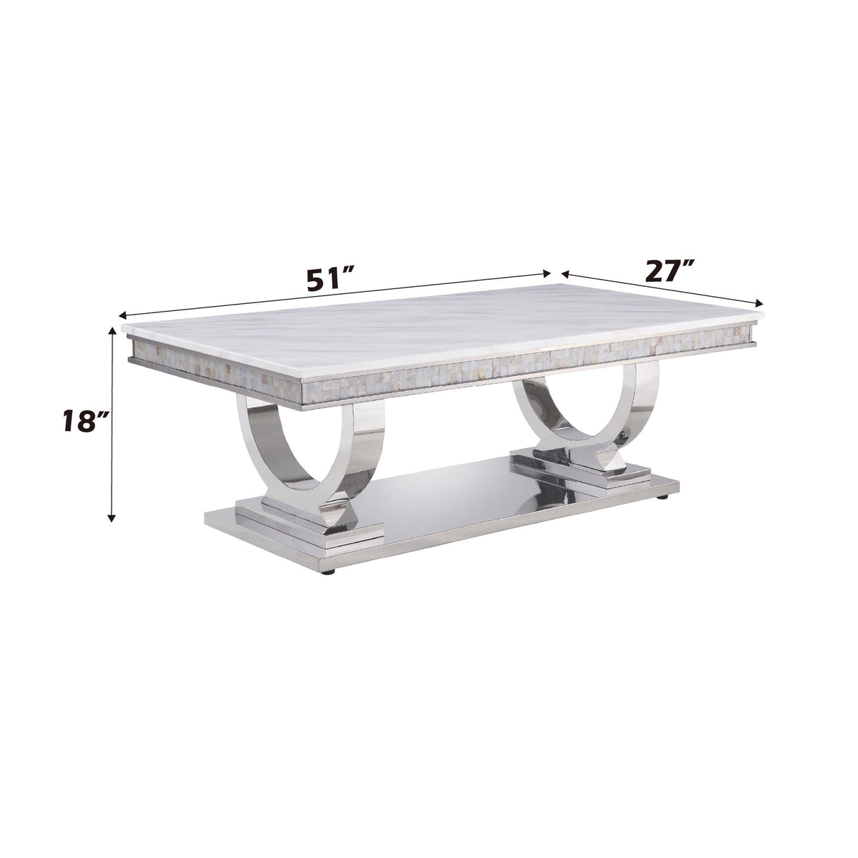 Zander - Printed Faux Marble Top & Mirrored Table - Marble - Best Buy Furniture