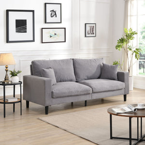 Modern Upholstered 3 Seat Sofa, High Resilience