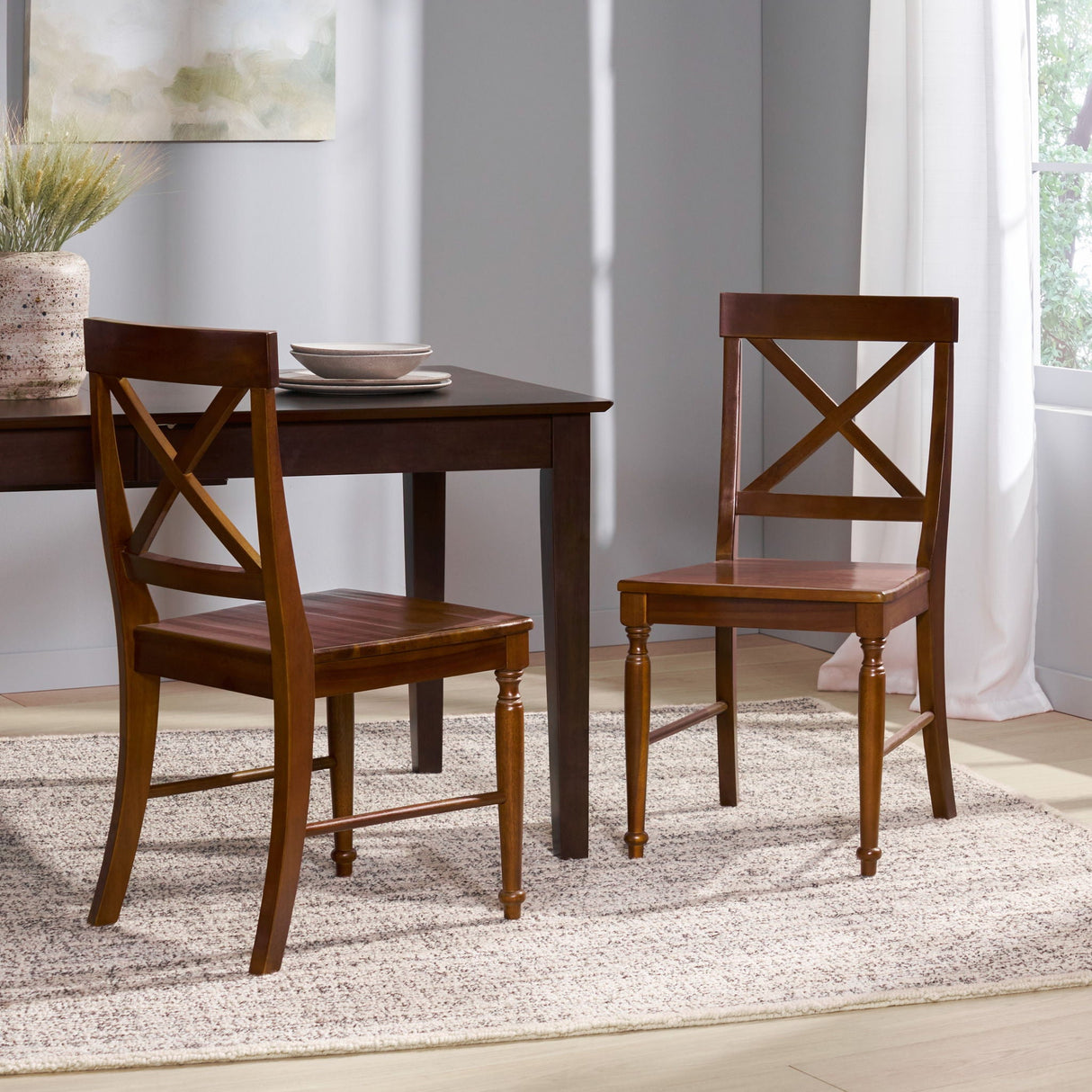 Dining Chair With X Shaped Back (Set of 2) - Best Buy Furniture