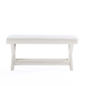 Abigail - Accent Bench With Piped Cushion