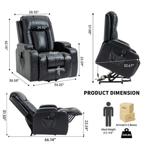 Infinite Position Power Lift Recliner Chair for Elderly