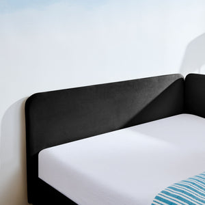 Upholstered Platform Bed Frame With 2 Storage Drawers And Adjustable Sofa Bed