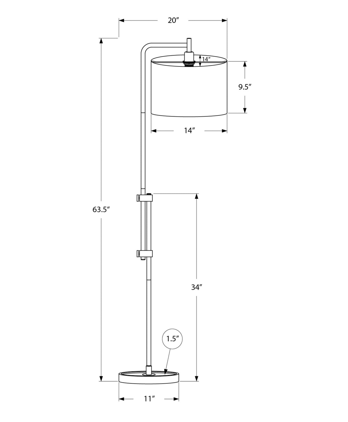 Lighting, Metal Floor Lamp - Best Buy Furniture
