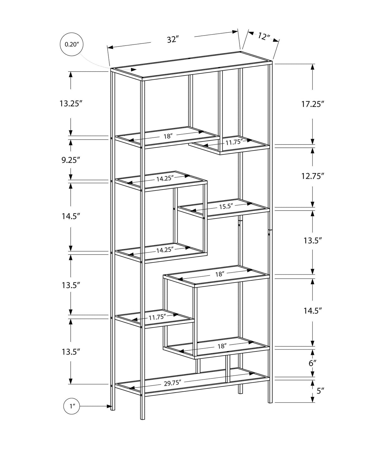 Bookshelf, Bookcase, Etagere, For Office, Contemporary & Modern - Best Buy Furniture